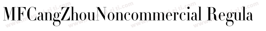 MFCangZhouNoncommercial Regular字体转换